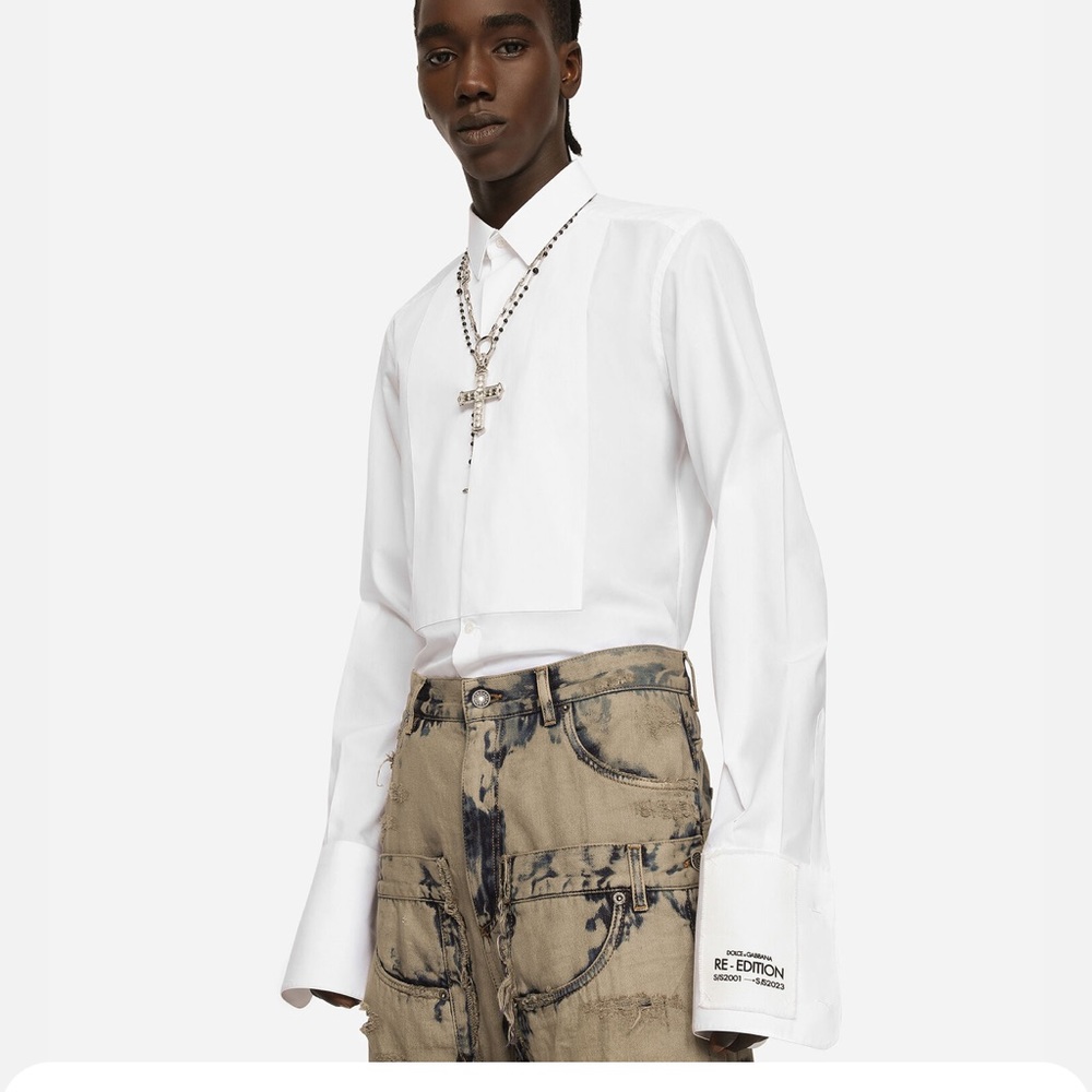 Dolce & Gabbana classic poplin tuxedo shirt